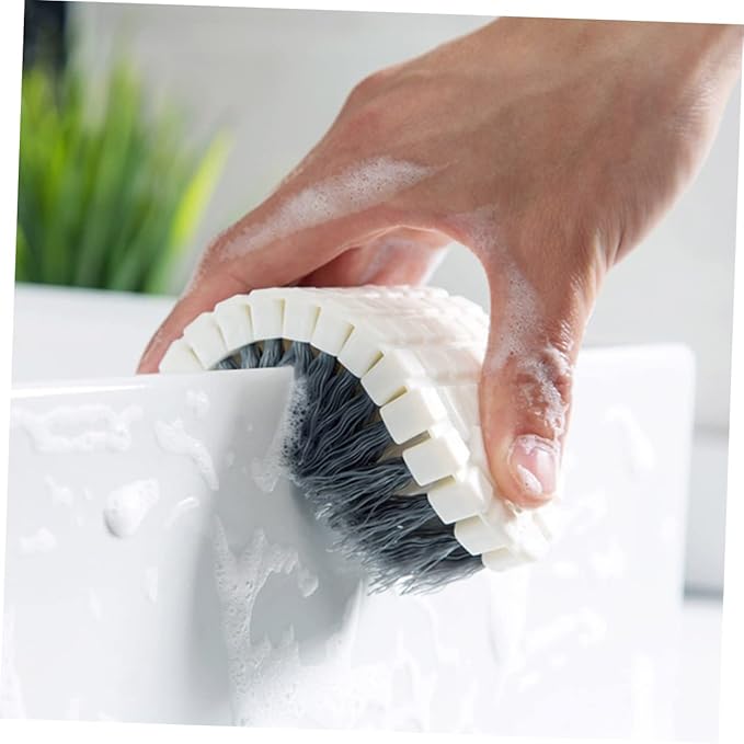 2pcs Kitchen Cleaning Brushes Long Handle Rhombus Brush for Grout Sink Dishes Made of Soft Material Easy to Use