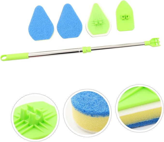 Didiseaon Long Handle Cleaning Brush Toilet Floor Grout Brush Material Extension-Type Bathroom