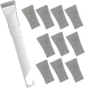 Multipurpose Gap Cleaning Brush Set Replaceable Heads, Hard Bristle Kitchen and Bathroom Scrub Brush for Sink, Tile Grout, Car Vents, and Household Crevice Cleaning