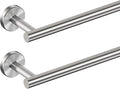 FORIOUS Towel Racks for Bathroom Wall Mounted, Stainless Steel Bathroom Towel Rack 24 Inch, Includes Wall Mounting Hardware (Brushed Nickel, Total Length 26-Inch), 2 Pack