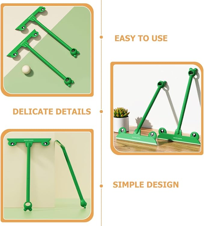 DECHOUS Creative Frog Shower Squeegee Plastic Window Cleaning Tool Glass Squeegee for Bathroom Shower Doors Tile and Car Windshield Cleaning