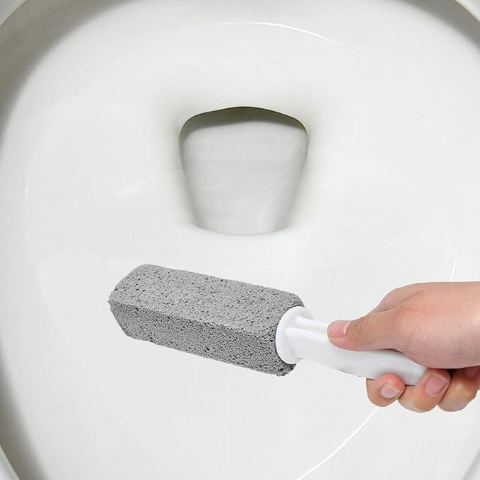 Pumice Toilet Brush, Hard Watermark Remover Cleaning Stone, Suitable for Tile Grout Rust Grill Toilet Bowls (1pcs)