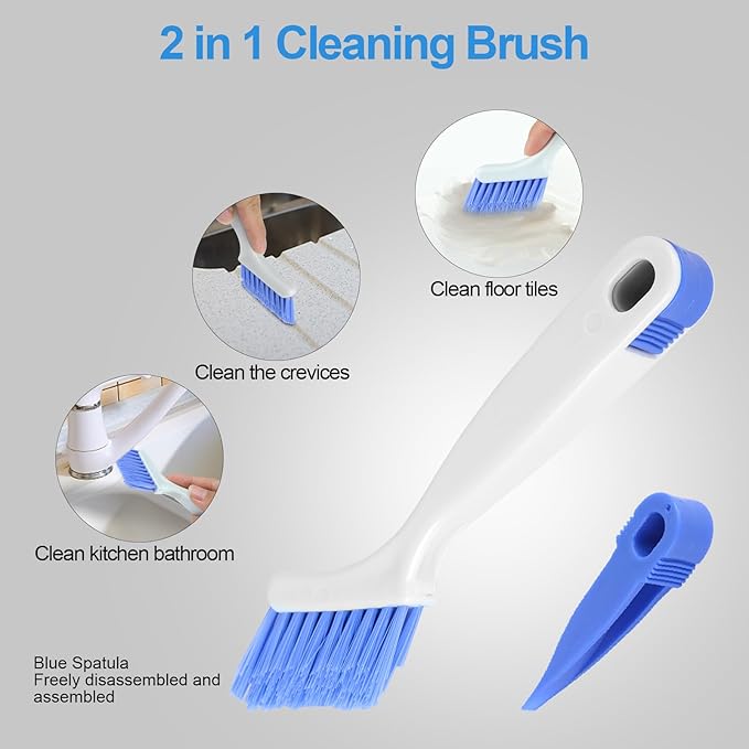4pcs Bathroom Gap Cleaning Brush, Small Crevice Cleaning Brushes, Hand-Held Groove Gap Cleaning Tools, for Bathroom Kitchen Tiles Window Slots (Silvery White)