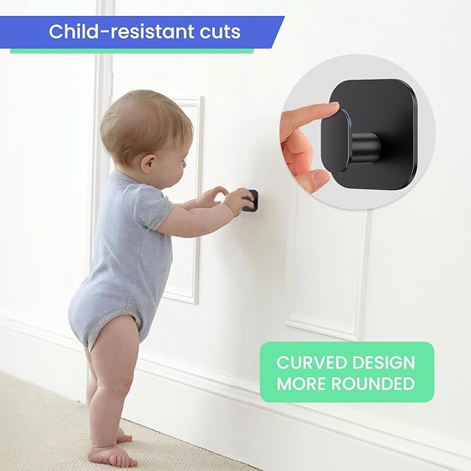 Self Adhesive Hooks - 4 Pack Heavy Duty Wall Hooks no Damage, Sticky Hook for Hanging Coat/Robe/Towel, Stick on Kitchen/Bathroom/Shower (Matte Black, Stainless Steel)