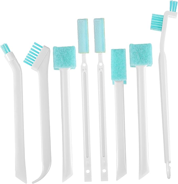 Generic 8-Piece Household Cleaning Brush Set Small Grout Cleaner Bottle Sill Cleaning Tool for Household Use Includes Detail Groove Cleaner