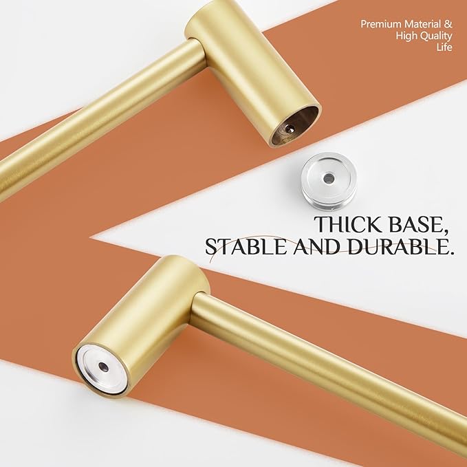 KOKOSIRI Towel Holder Gold for Bathroom Hanger 36-Inch Towel Bar Wall Mounted Bathroom Hardware Lavatory Accessories Stainless Steel, B4007BG-L36