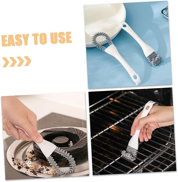 2pcs Multifunctional Kitchen Cleaning Brush Set, U-Shaped and Angled Crevice Scrubbers for Stovetop, Grill, and Narrow Gap Cleaning, Household Multi-use Grout and Groove Scrubber