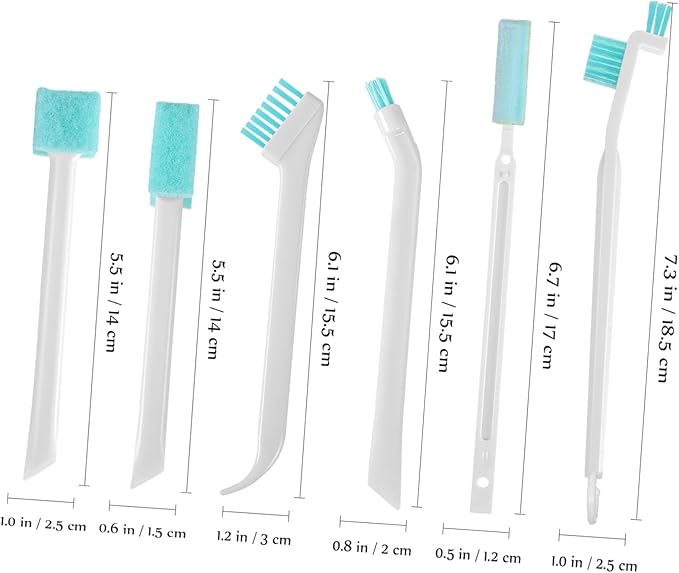 Baluue 8pcs Small Cleaning Brush Set Scrub Brushes for Grout Shower Water Bottle Keyboard Easy to Maintain Handles