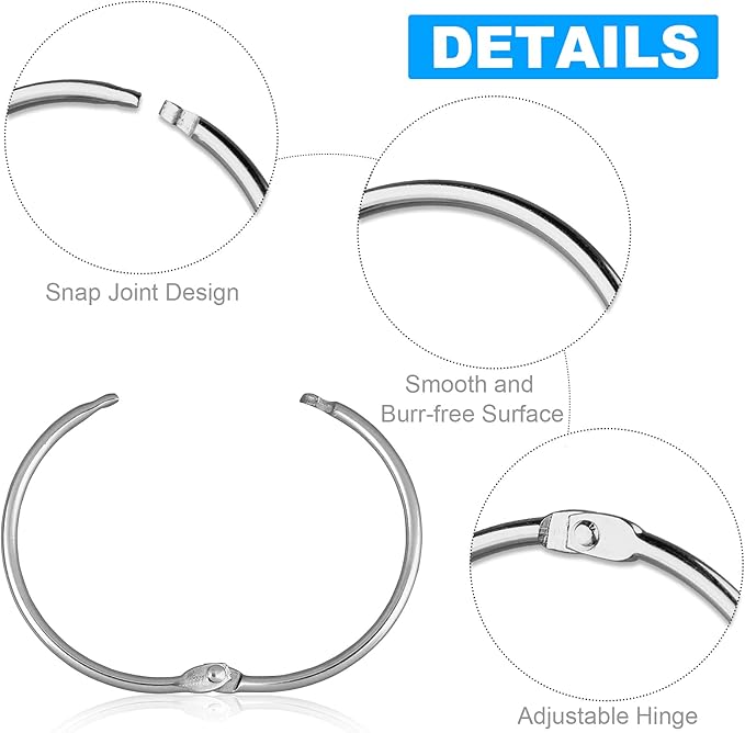 24 Pack Shower Curtain Rings, Rustproof Decorative Shower Curtain Hooks Metal Round Shower Ring Hooks for Bathroom Shower Rod (Stainless Steel)
