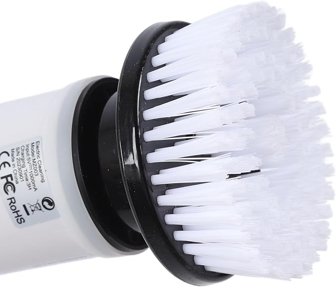 Electric Rotate Scrubber, Cordless Bathroom Scrubber Cleaning Brush with Multiple Heads Extension Pole Shower Cleaning Brush Adjustable & Detachable Handle for Bathroom Kitchen