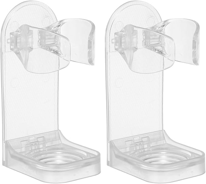 uxcell 2Pcs Electric Toothbrush Holder, Adjustable Wall Mounted Plastic Toothbrush Organizer Adhesive Storage Organizer Stand for Bathroom Tooth Brush Toothpaste Storage, Clear