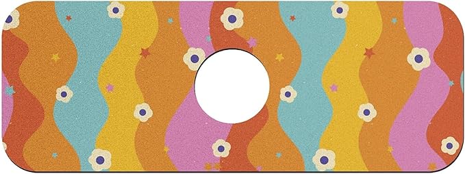 Faucet Draining Mat For Kitchen Sink, Rainbow Flowers Diatom Mud Absorbent Drain Pad For Bathroom Kitchen Sink Splash Guard Drying Mat