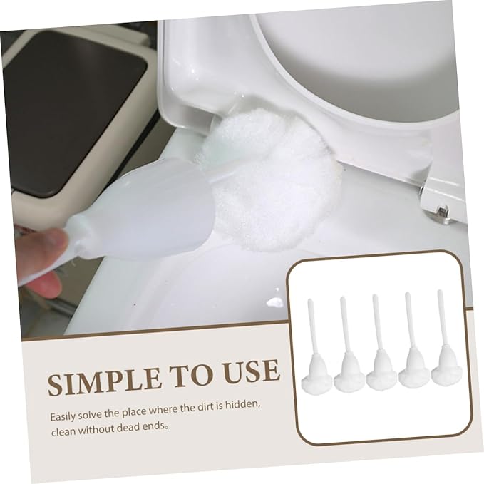 Zerodeko 5pcs Soft Bathroom Cleaning Brush for Efficient Bathtub and Toilet Cleaning Compact Design for Spaces Household Cleaners