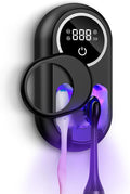 Toothbrush Sanitizer Holder, Upgraded UV Toothbrush Holder with Dual-Mode Clean & Fan Dry, LED Smart Screen, Auto-Inductive Cover, Toothbrush Wall Mounted Cleaner Organizer for Bathroom, Trip