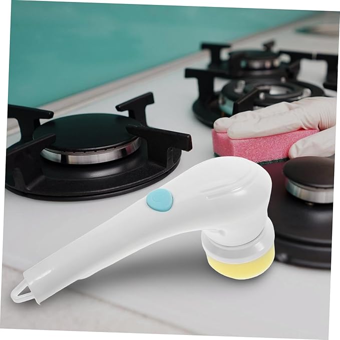 PRETYZOOM Versatile Cleaning Brushes Electric Scrubber Interchangeable Heads for Bathroom Kitchen Shower