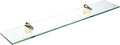 Spancraft Glass H-6x30-Brass Heron Glass Shelf, Brass, 6" x 30"