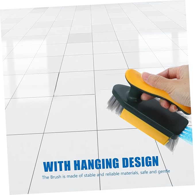 Mikinona Groove Gap Track Cleaning Brush with Bristles Ergonomic Handle Anti-Skid Scrub for Window Door Crevice Grout Shower Drain Sink Cleaning