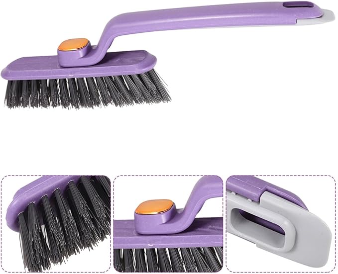 UPKOCH 2pcs Rotating Hard Bristle Crevice Cleaning Brush 360° Gap Scrubber Household Cleaning Tool for Bathroom Tile Grout and Floor Corners Random Color Random Color