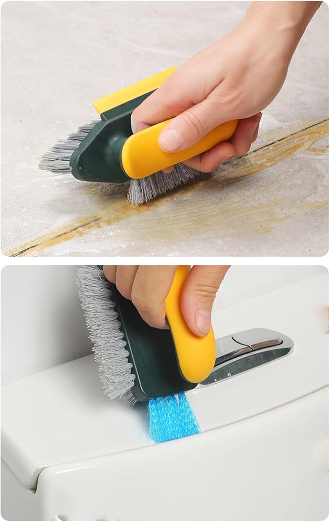 Crevice Cleaning Tool,Cleaner Scrubber - with Handle Small Cleaning Brushes for Tight Spaces,for Shower Kitchen Floor Tub Grout Household Countertop