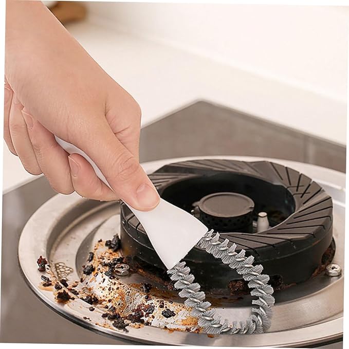 2pcs Kitchen Cleaning Brushes Set – Multifunctional Crevice and Grout Scrub Brush with U-Shaped Angled Heads for Heavy-Duty Stain Removal, Household Bathroom and Window Track