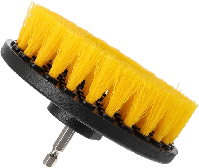 Electric Drill Brush Set 5-Inch Round Floor Cleaning Brush Heads Replacement for Kitchen Bathroom Grout Tile Portable Power Scrubber Attachment Tool for Home Cleaning
