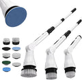 8-in 1Multifunctional Electric Cleaning Brush, Wireless, Waterproof Expandable Handle, 3 Speed with Adjustable Handle, 8 Scrub Brush, Household Essentials, Shower Cleaner, and More
