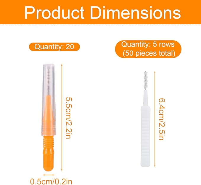 70pcs Shower Head Cleaner Tools, 2 Styles Showerhead Cleaning Brushes Picks Bathroom Household Accessories for Unclogging Tiny Nozzles Small Holes Faucets Sink Gaps(Orange & White)