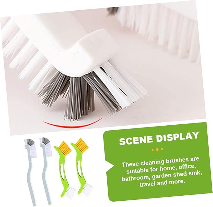 8pcs Grout Cleaner Brush Double Corner Brush for Deep Cleaning Sinks Tile Lines and Hard Reach Crevices for Kitchen and Bathroom Use
