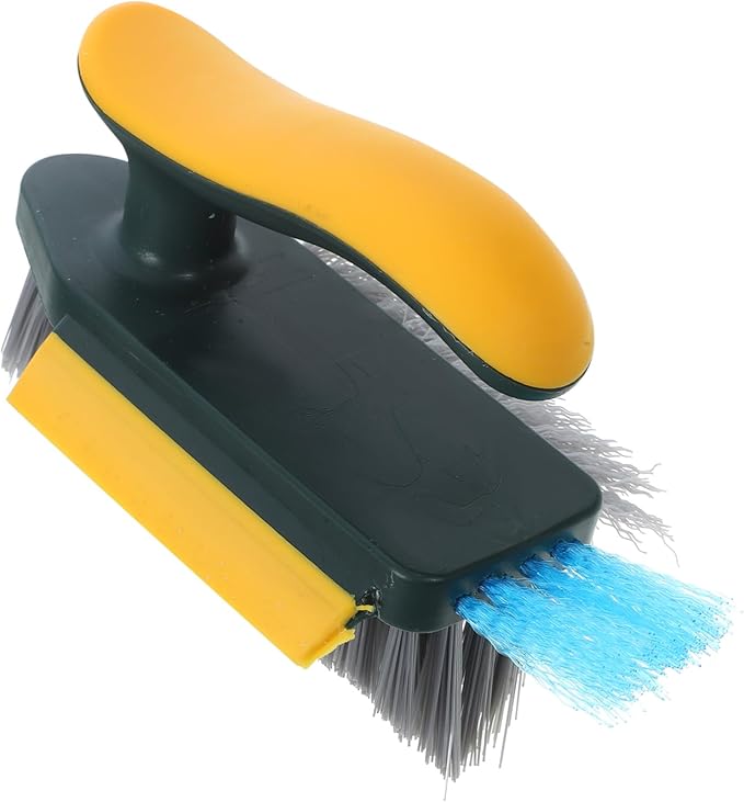 Mikinona Groove Gap Track Cleaning Brush with Bristles Ergonomic Handle Anti-Skid Scrub for Window Door Crevice Grout Shower Drain Sink Cleaning