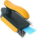 Mikinona Groove Gap Track Cleaning Brush with Bristles Ergonomic Handle Anti-Skid Scrub for Window Door Crevice Grout Shower Drain Sink Cleaning