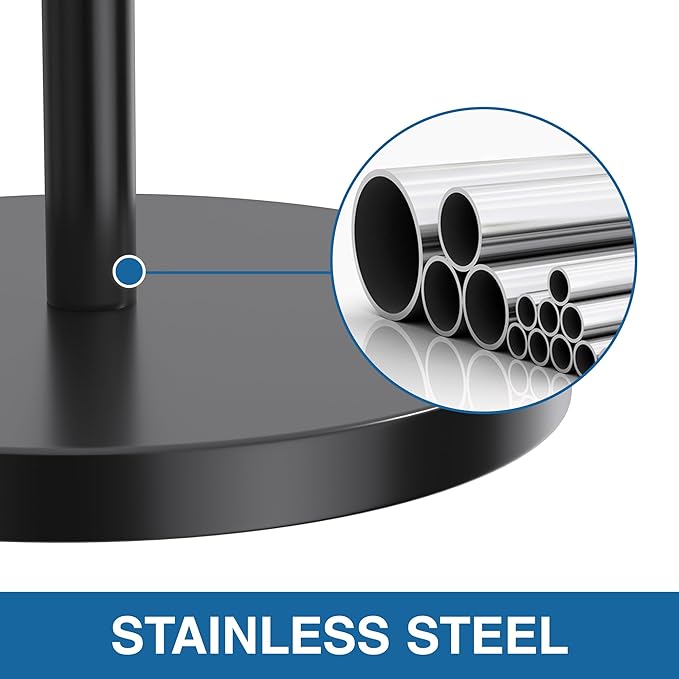 Stainless Steel Toilet Paper Holder Stand – Space-Saving Design for 4-6 Rolls – Modern Freestanding Bathroom Rolls Organizer