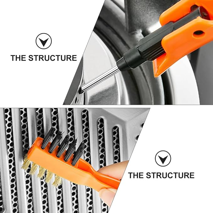 2pcs Multipurpose Seam Cleaning Brush with Stiff Bristles for Tile Window Groove and Floor Cleaning for Bathroom Kitchen and Window Tracks