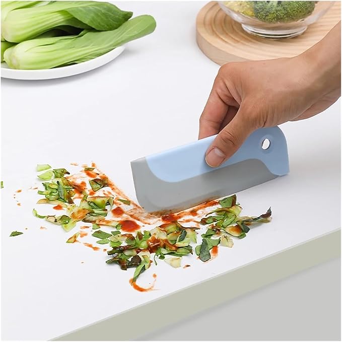 Window Squeegee Soft Silicone Glass Wiper Scraper Bathroom Glass Cleaning Tools for Kitchen for Shower Glass(R)