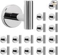 NearMoon Bath Towel Hooks- SUS 304 Stainless Steel Robe Hook Holder, Heavy Duty Coat Hook for Bathroom Livingroom Hotel Kitchen Garage, Wall Mounted (Chrome Finish, 16 Pack)