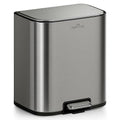 mVm Kitchen Trash Can, 5.3 Gal Trash Can with Lid, Smooth Edge Step Garbage Bin for Home Kitchen Office (Gray)