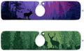 2 PCS Kitchen Sink Splash Guard 23.6 Inch Faucet Mat for Kitchen Sink Bathroom Sink Faucet Absorbing Drip Drain Mat Pad Microfiber Soft Washable Purple and Green Stag Forest Trees
