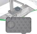 Kitchen Sink Splash Guard, Silicone Faucet Mat, Soap Dish Pad, Sponge Holder Sink Protector Trays, Faucet Handle Drip Catch for Bathroom Kitchen Countertop Gadgets Accessories 8.3 x 5.7 Inch