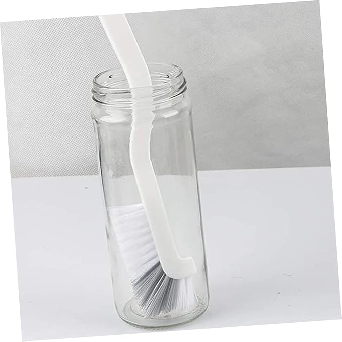 Healifty 4pcs Double Head Sink Scrub Brush with Curved Handle Flexible Fine Bristles Deep Cleaning Grout Cleaner for Kitchen Bathroom Corners and Surfaces Reusable Corner Scrubbing Tool