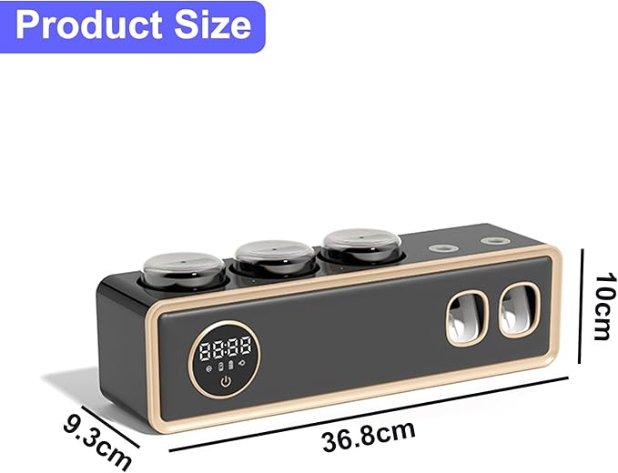 Toothbrush Holders for Bathrooms, UV Toothbrush Sanitizer and Holder Smart Home Bathroom Accessories, 3 Cups Electric Toothbrush Holder Wall Mounted with Toothpaste Dispenser Bathroom Decor (Black)