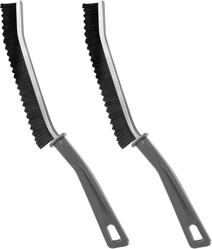 New Hard-Bristled Crevice Cleaning Brush, Multifunctional Gap Cleaning Brush Tool for Dead Corners, Bathroom, Kitchen, Tiles, Window, Door Slots, 2pcs