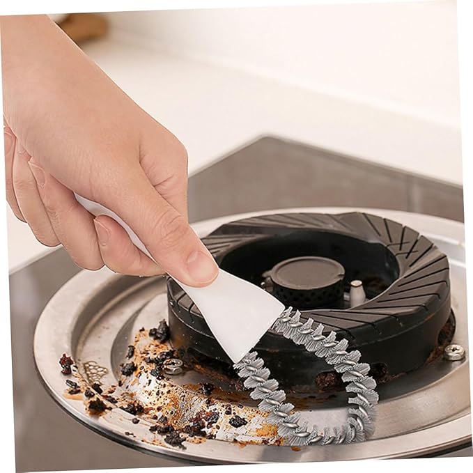 2pcs Crevice Cleaning Brush Tool and Grout Scrub Brush Set Multifunctional Kitchen and Bathroom for Dead Corners and Stove Grill Handheld Household Accessories