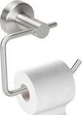 Brushed Silver Toilet Paper Holder, Stainless Steel Toilet Roll Holder Wall Mounted with Drill Installation, Fingerprint-Resistant & Rustproof Bathroom Tissue Holder