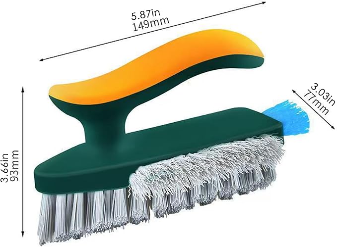 Crevice Cleaning Tool | Narrow Scrubber | with Handle Small Cleaning Brushes for Tight Spaces,for Shower Kitchen Floor Tub Grout Household Countertop