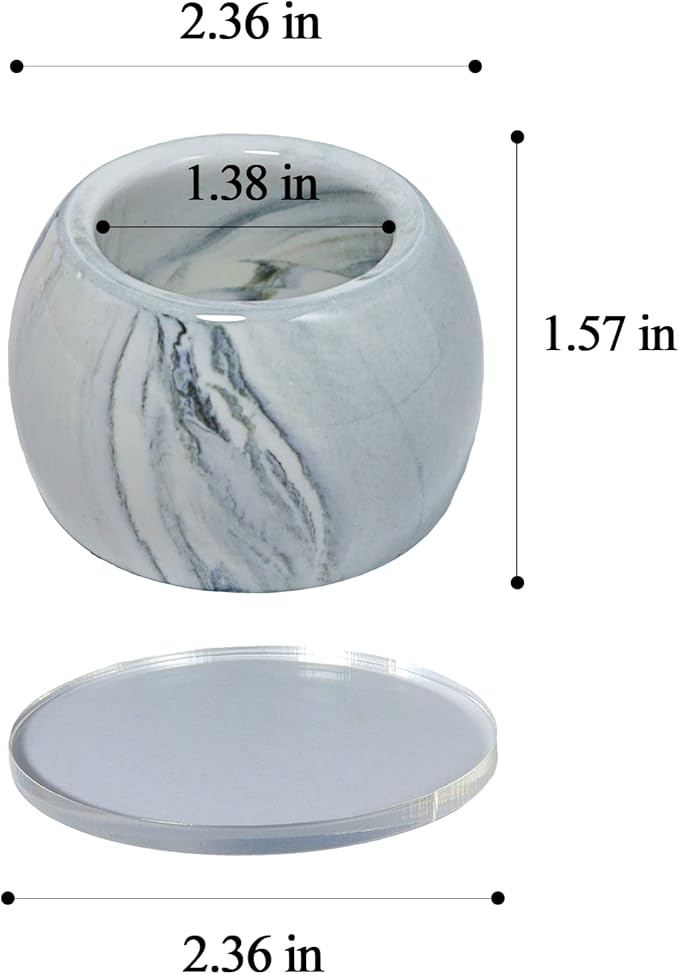 Small Ceramic Electric Toothbrush Holder Stand for Bathroom Vanity Countertop,Set of 2,Grey