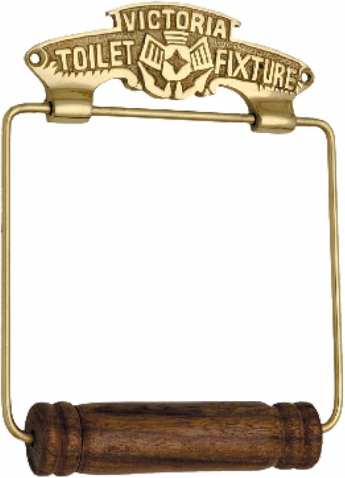 Renovators Supply Toilet Paper Holder - Antique Wall Mount Toilet Paper Holder - Sanitary Paper Holder - Vintage Bathroom Decor - Colonial Tissue Holder - Polished Brass, Victorian, Pack of 1