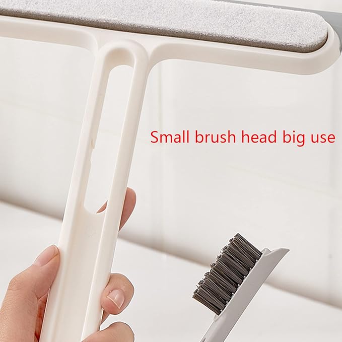 All-Purpose Shower Squeegee 9 Inch for Shower Door Bathroom Tile Floors Wall Window and Car Glass Hidden Brush Shower Squeegee for Shower Wall Glass Door for Tile All-Purpose for Cleaning
