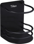 Toothbrush Holder Wall Mounted, Bathroom Storage Stand for Razor, Toothpaste - Self Adhesive, Stainless Steel, Black