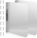Therwen 2 Pcs Stainless Steel Side Splash Guard for Sink 15 x 20 Inch Wall Mount Guard with Screws Commercial Restaurant Hand Sink and Compartment Prep Sink Kitchen Sink Splash Protector Supply