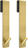 Shower Door Hooks(7.5 Inch),Extended Over Door Hooks for Bathroom Frameless Shower Door,Robe,Towel-2 Pack-Gold