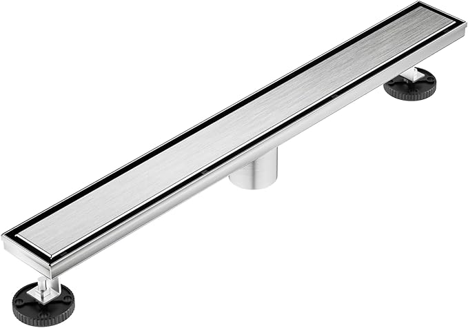 Neodrain 40-Inch Linear Shower Drain with Tile Insert Grate, Professional Brushed 304 Stainless Steel Rectangle Shower Floor Drain Manufacturer,Floor Shower Drain with Shower Drain Base